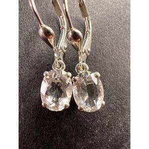 NEW petalite sterling silver lever back earrings